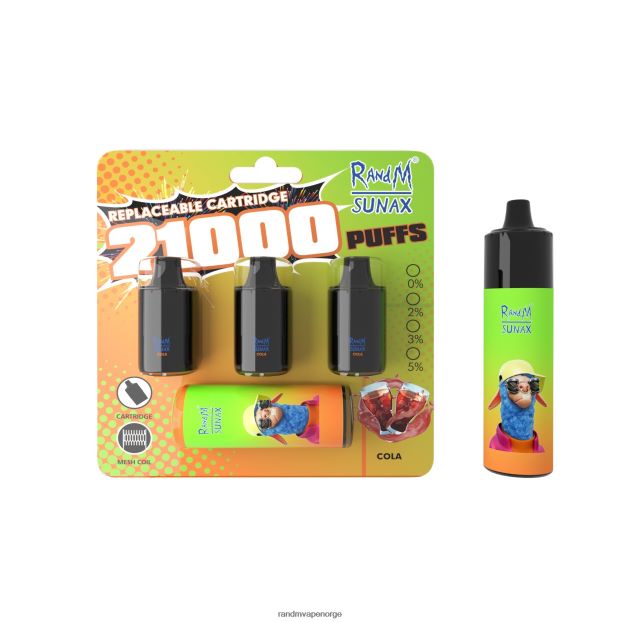 cola RandM Sunax 21000 luftstrømkontroll pod utskiftbar vape enhet 1 stk 4L8N2H276 - RandM shop vape