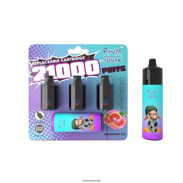 grapefrukt is RandM Sunax 21000 luftstrømkontroll pod utskiftbar vape enhet 1 stk 4L8N2H275 - RandM shop reviews