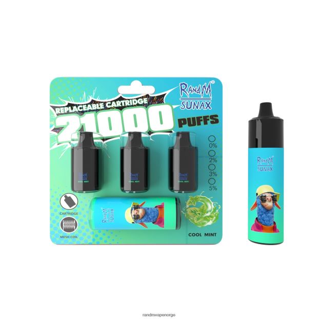 kjølig mynte RandM Sunax 21000 luftstrømkontroll pod utskiftbar vape enhet 1 stk 4L8N2H265 - RandM shop reviews