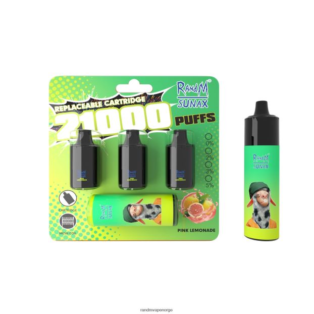 rosa limonade RandM Sunax 21000 luftstrømkontroll pod utskiftbar vape enhet 1 stk 4L8N2H269 - RandM vape flavors