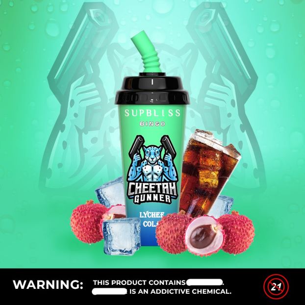 litchi cola RandM Supbliss Bingo 8000 vape pod enhet 1 stk 4L8N2H264 - RandM vape price