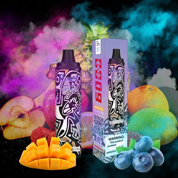 fruktfusjon RandM Tornado 6000 luftstrømkontroll vape pod enhet 1 stk 4L8N2H286 - RandM shop vape