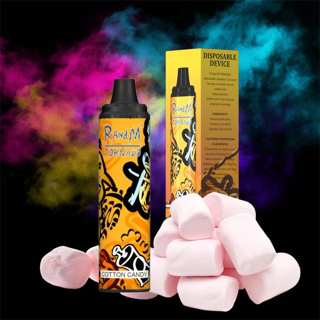 sukkerspinn RandM Tornado 6000 luftstrømkontroll vape pod enhet 1 stk 4L8N2H296 - RandM shop vape