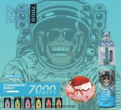 jordbær smultring RandM Tornado 7000 luftstrømkontroll vape enhet 1 stk 4L8N2H167 - RandM shop rabattkode