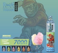 sukkerspinn RandM Tornado 7000 luftstrømkontroll vape enhet 1 stk 4L8N2H181 - RandM Norge